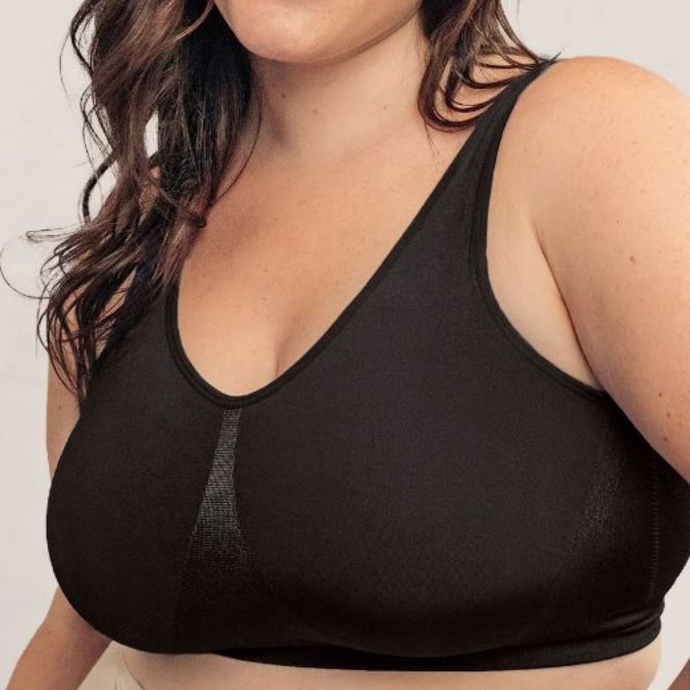 1 Medium - Shapermint Everyday Throw-on Bralette -black